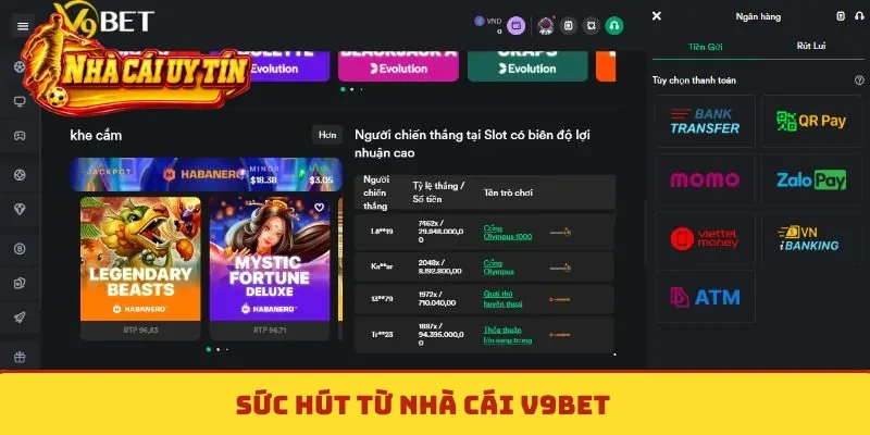 Sức hút từ nhà cái V9Bet