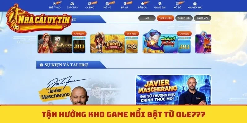 Tận hưởng kho game nổi bật từ OLE777