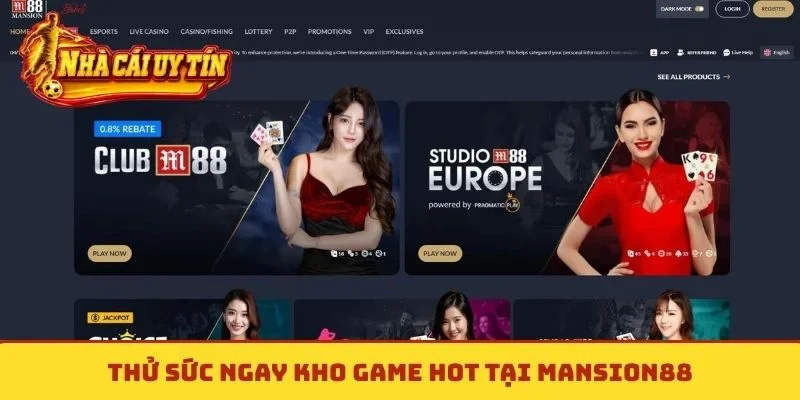 Thử sức ngay kho game hot tại Mansion88